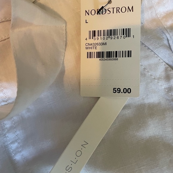 CASLON white belted linen pants - Picture 11 of 14